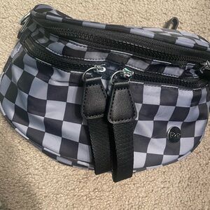 Iris & Rainbow mini best version grey and black checkered bum bag